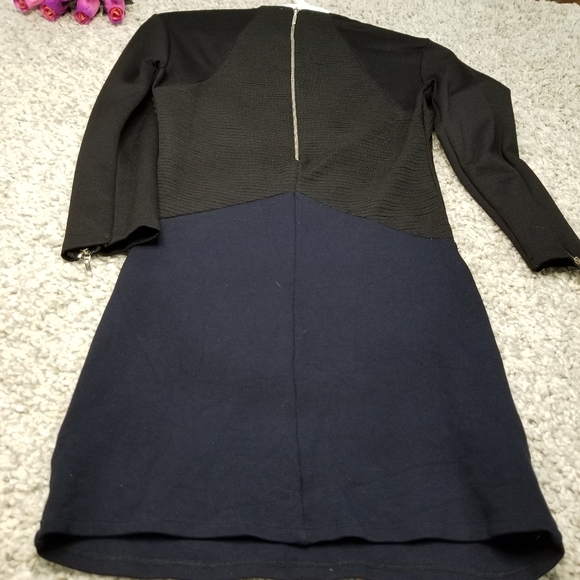 Zara midi blue and black size small dress - Picture 5 of 9